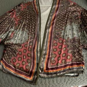 Anthropologie velvet kimono